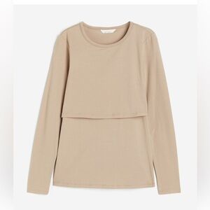 H&M Mama Maternity Nursing Top, Beige, XXL